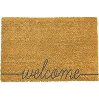Artsy Doormats Welcome Scribble Grey Doormat, Brown