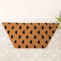 Artsy Doormats Triangles Hex Doormat, Brown