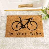 Artsy Doormats On Your Bike Doormat, Brown