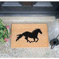 Artsy Doormats Horse Doormat, Brown