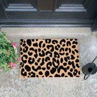 Artsy Doormats Leopard Print Doormat, Brown
