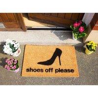 Artsy Doormats Shoes Off Please Doormat, Brown