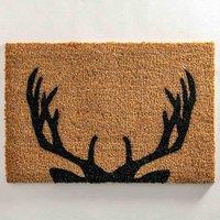 Artsy Doormats Stag Antlers Doormat, Brown
