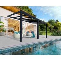 Palram - Canopia Canopia by Palram Stockholm Patio Cover 3.4 X 5.9 Clear - Grey, Grey