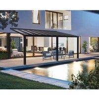 Palram - Canopia Canopia by Palram Stockholm Patio Cover 3.4 X 7.4 Clear - Grey, Grey