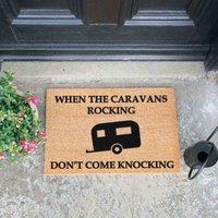 Artsy Doormats If The Caravan Is Rocking Don't Come Knocking Doormat, Brown