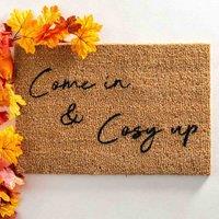 Artsy Doormats Come In & Cosy Up Doormat, Brown