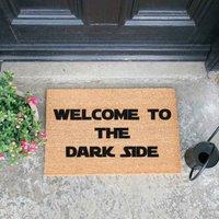 Artsy Doormats Welcome To The Darkside Star Wars Doormat Quote, Brown