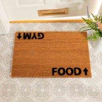 Artsy Doormats Gym Addict Doormat, Brown
