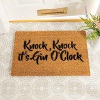 Artsy Doormats Gin O'clock Doormat, Brown