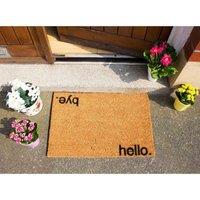 Artsy Doormats Hello Bye Doormat, Brown