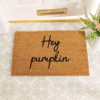 Artsy Doormats Hey Pumpkin Doormat, Brown