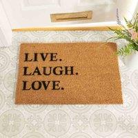 Artsy Doormats Live Laugh Love Doormat, Brown
