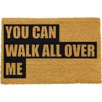 Artsy Doormats Walk All Over Me Doormat, Brown