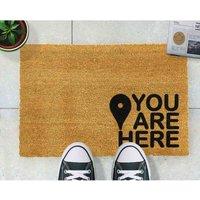 Artsy Doormats You Are Here Doormat, Brown