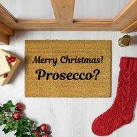 Artsy Doormats Merry Christmas! Prossecco Doormat, Brown