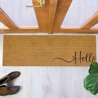 Artsy Doormats Hello Scribble Patio Doormat, Brown