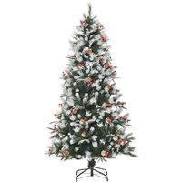 Bon Noel 6ft Artificial Snow Dipped Christmas Tree - Green, Green