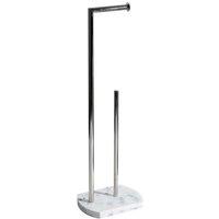 Showerdrape Octavia Toilet Roll & Spare Toilet Paper Holder - White, White