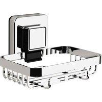 Showerdrape Pushloc Soap Basket, Silver