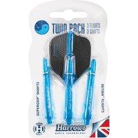 Harrows Twin Pack Dart Flight/Shafts (aqua)