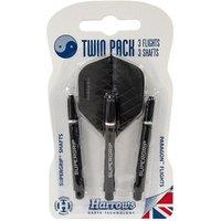 Harrows Twin Pack Dart Flight/Shafts (black/Silver)