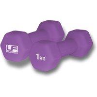 UFE Urban Fitness Hex Dumbbells - Neoprene Covered (pair) (2 X 1Kg - Purple)