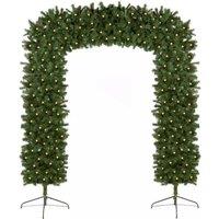 Freestanding Tree Arch with 500 Pre Fixed Warm Glow LED Lights - Double 2.2m Wide, Green
