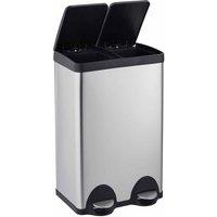Cooks Professional 40L Dual Recycle Bin Silver, Silver