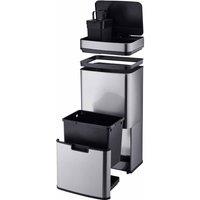 Cooks Professional 75L Recycling Sensor Bin, Silver