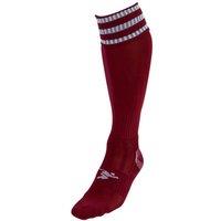 Precision 3 Stripe Pro Football Socks Junior (maroon/White, 3-6)