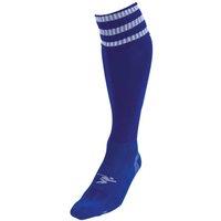 Precision 3 Stripe Pro Football Socks Junior (royal/White, 3-6)