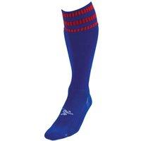 Precision 3 Stripe Pro Football Socks Junior (3-6, Royal/Red)