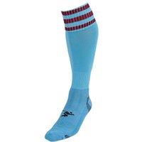 Precision 3 Stripe Pro Football Socks Junior (sky/Maroon, J12-2)