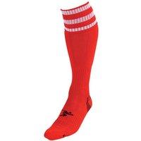 Precision 3 Stripe Pro Football Socks Junior (red/White, 3-6)