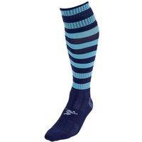 Precision Hooped Pro Football Socks Junior (navy/Sky, 3-6)