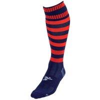 Precision Hooped Pro Football Socks Junior (j12-2, Navy/Red)