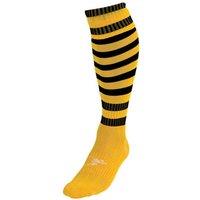 Precision Hooped Pro Football Socks Junior (j12-2, Gold/Black)