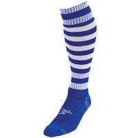 Precision Hooped Pro Football Socks Junior (royal/White, J12-2)