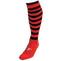 Precision Hooped Pro Football Socks Junior (red/Black, J12-2)
