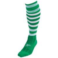 Precision Hooped Pro Football Socks Junior (green/White, 3-6)