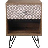 LPD Furniture Casablanca 1Dr Lamp Table, Brown