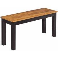 LPD Furniture Copenhagen Bench Black Frame-oiled Wood, Brown