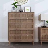 LPD Furniture Bordeaux 6 Drawer Chest, Brown