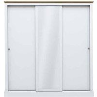 LPD Furniture Devon 3 Door Sliding Wardrobe White