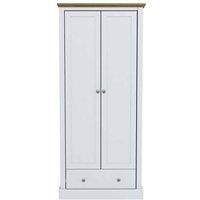 LPD Furniture Devon 2 Door Wardrobe White, White