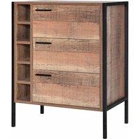 LPD Furniture Hoxton Wine Cabinet, Brown