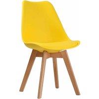 LPD Furniture Louvre Chair Yellow (Pack of 2), Yellow