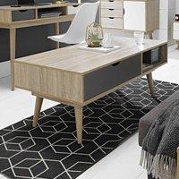 LPD Furniture Scandi Coffee Table Grey, Grey