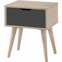 LPD Furniture Scandi Oak Lamp Table Grey, Grey